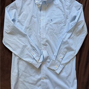 Izod Light Blue Plaid Boys Shirt 18/20